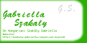 gabriella szakaly business card