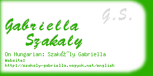 gabriella szakaly business card